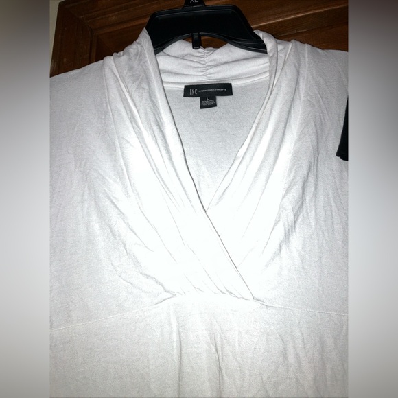 Inc International Concepts Tops Lot Black/White Short Sleeve Size Large V Neck - Picture 5 of 7